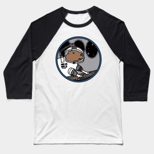 Sci Fi Space Capybara in Spaceship Baseball T-Shirt